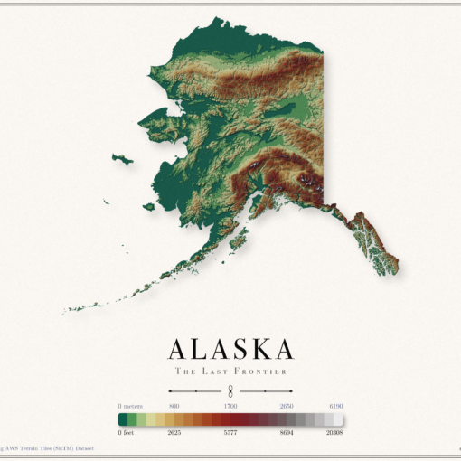 Alaska Elevation Map
