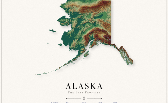 Alaska Elevation Map