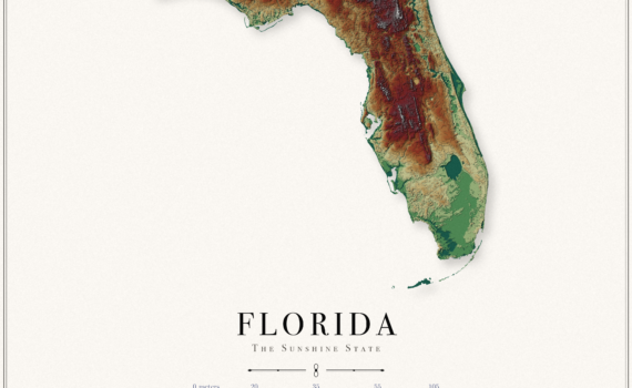Florida Elevation Map
