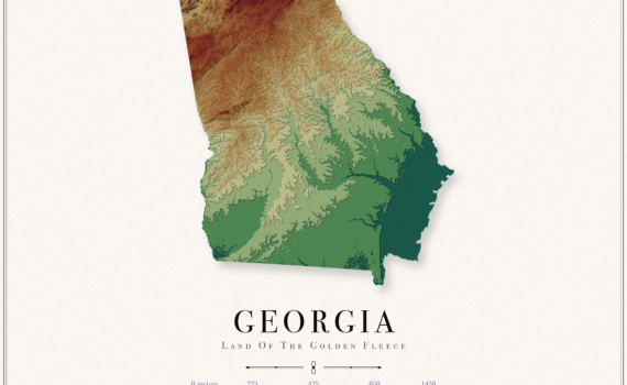Georgia Elevation Map