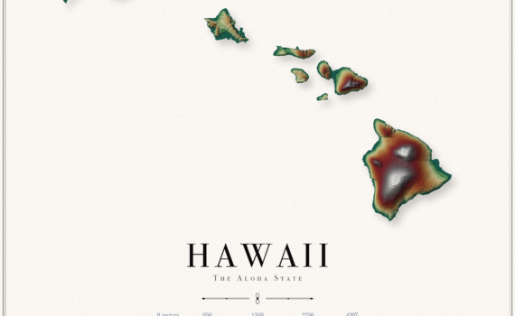 Hawaii Elevation Map