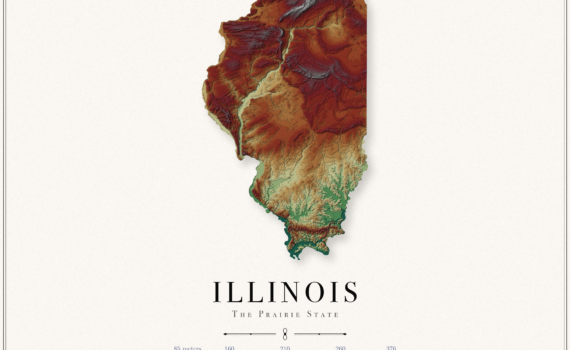 Illinois Elevation Map