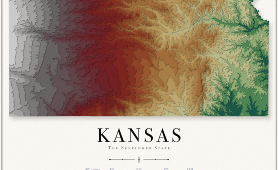 Kansas Elevation Map