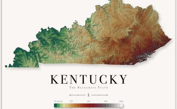 Kentucky Elevation Map