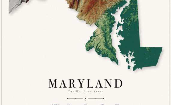 Maryland Elevation Map
