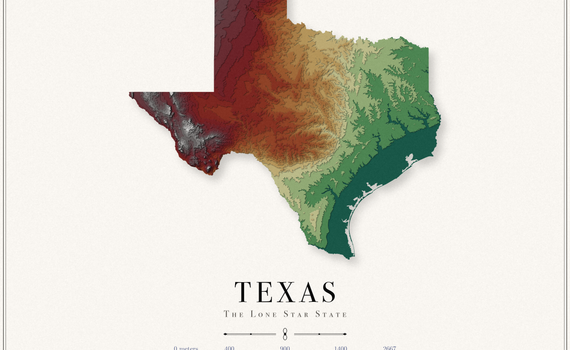 Texas Elevation Map