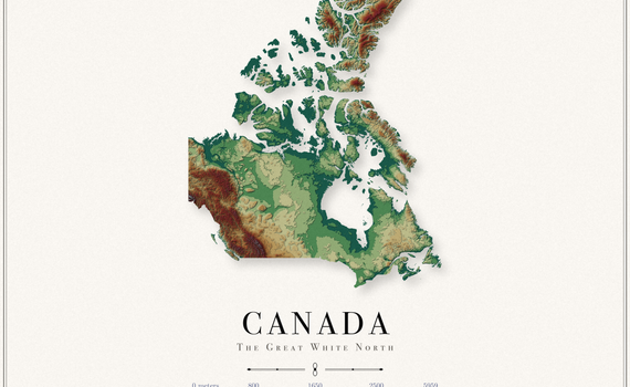 Canada Elevation Map