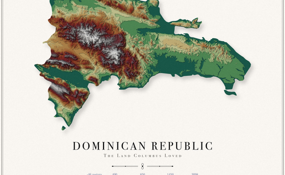 Dominican Republic Elevation Map