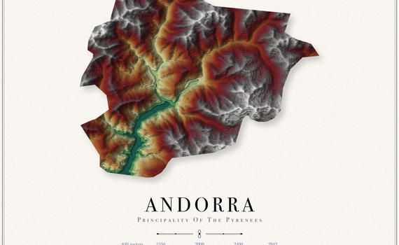 Andorra Elevation Map