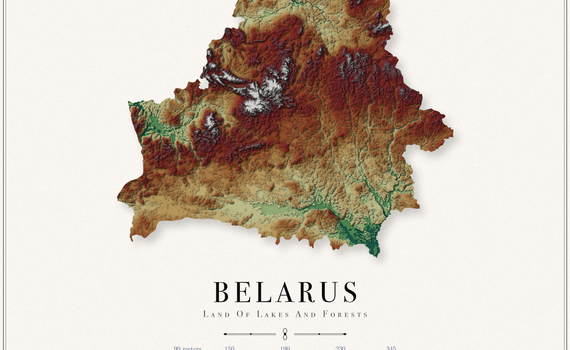 Belarus Elevation Map